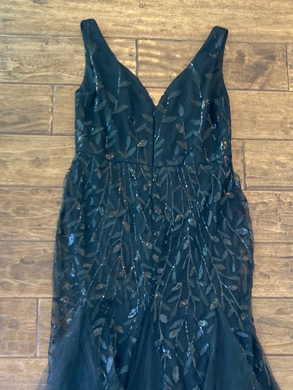 Ever Pretty Black Sequin V-Neck Maxi Gown - Picture 2 of 9